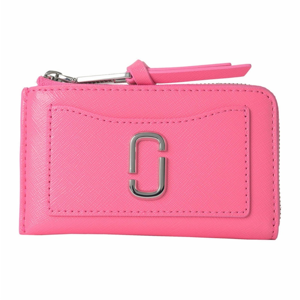 ‼️NEW Marc Jacobs The Utility Snapshot Pink Leather Zip Wallet Card Case